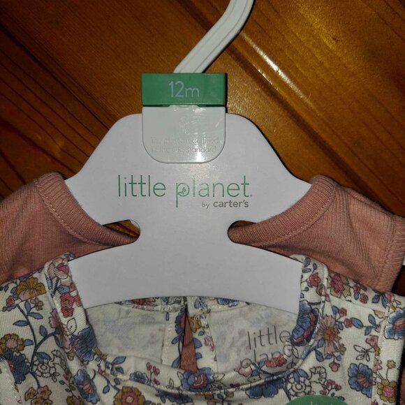 Little Planet by Carter's Organic Baby Girls' 2pk Sunsuit 12m - Picture 2 of 6